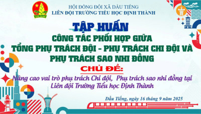 TẬP HUẤN CÔNG TÁC PHỐI HỢP GIỮA TỔNG PHỤ TRÁCH ĐỘI - PHỤ TRÁCH CHI ĐỘI VÀ PHỤ TRÁCH SAO NHI ĐỒNG